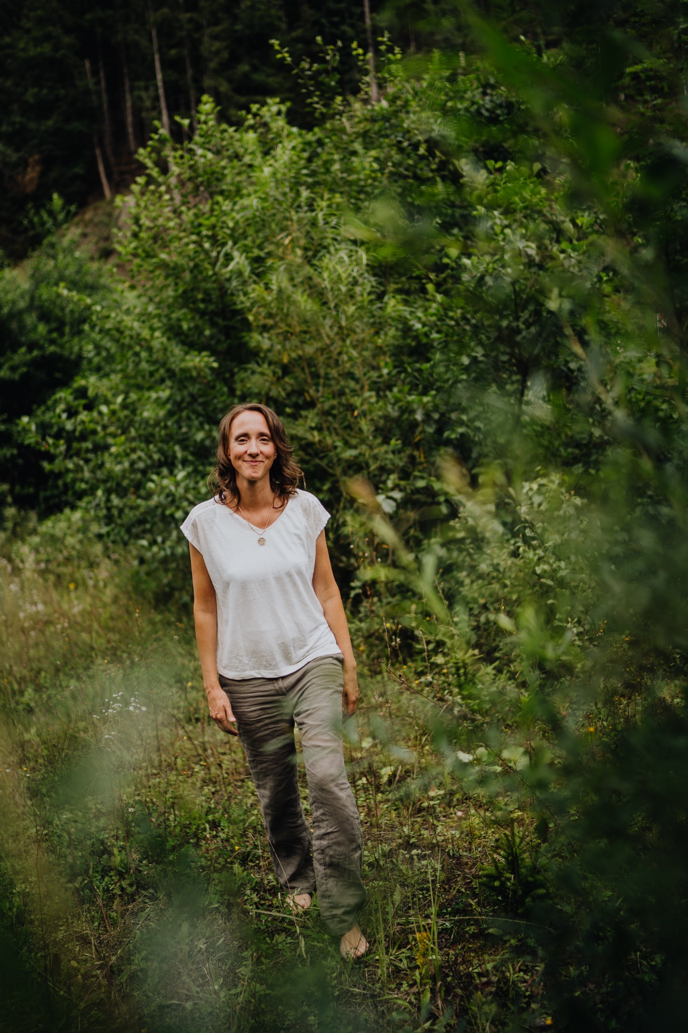 Andrea im Wald – Kooperationen mit draussenzeit